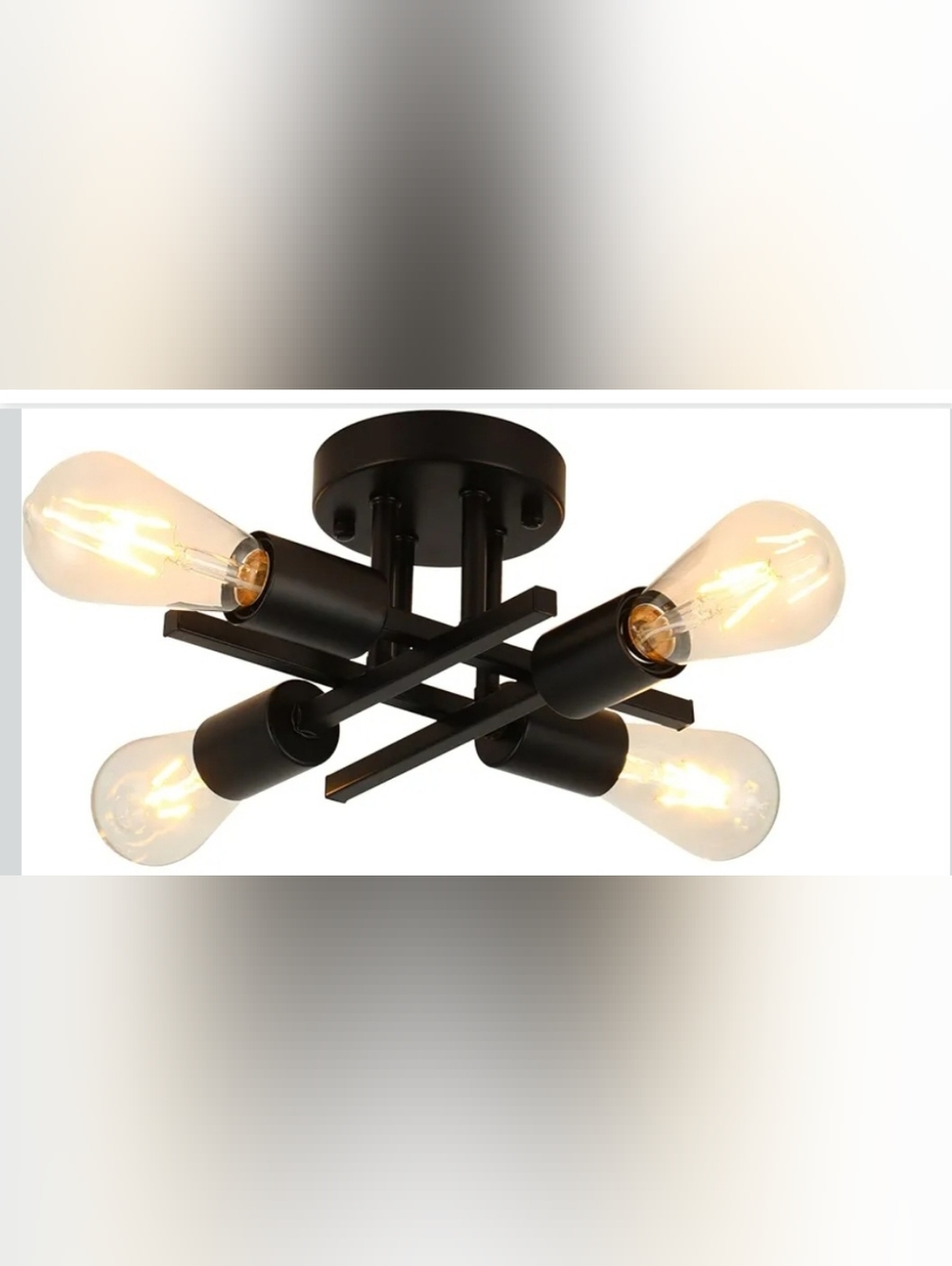 Semi Flush Mount Ceiling Light Fixture, Modern Flush Mount Ceiling Light